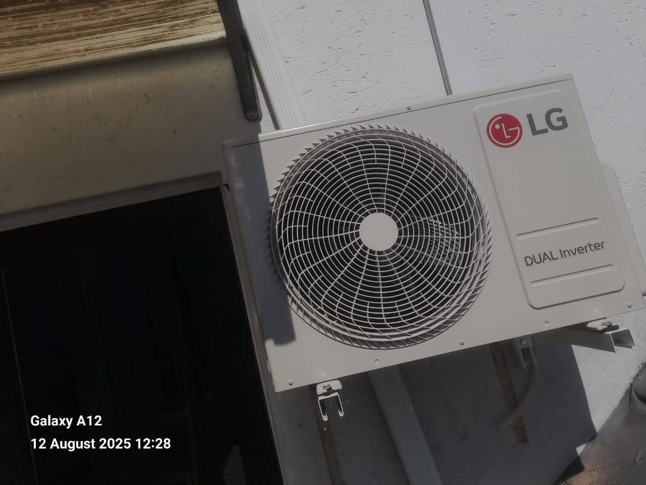 Air conditioning installation work in progress